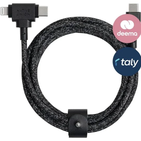 Native Union Belt Cable Duo Usb-C To Usb-C/ Lightning 1.8M - Cosmos
